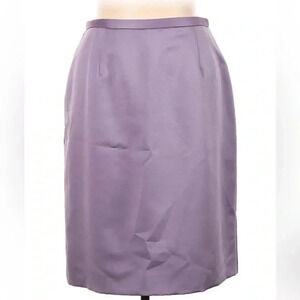 Zola Evening Y2K David Minka Purple Lilac Satin Formal Pencil Skirt Size 16 XL